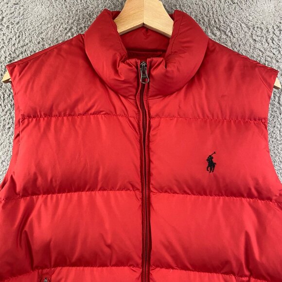 Ralph Lauren Red Puffer Vest - Picture 3 of 9